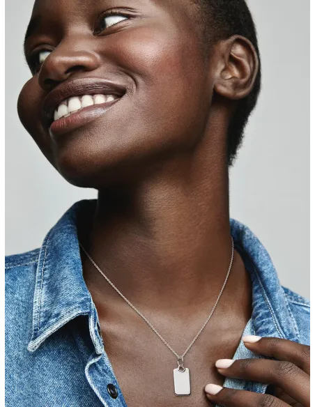 PANDORA | Indgraverbart Aflangt Tag Vedhæng Sterlingsølv PANDORA | Indgraverbart Aflangt Tag Vedhæng Sterlingsølv