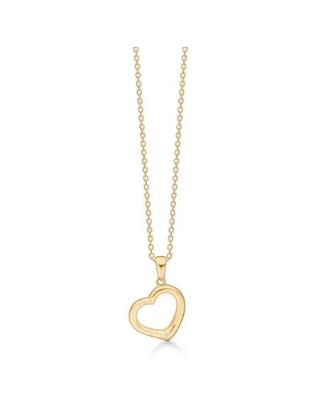 copy of Randers Sølv | Hjerte halskæde med cz forgyldt sølv