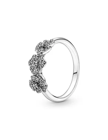 PANDORA | Pansy sterlingsølvring med klare kubiske zirkoner