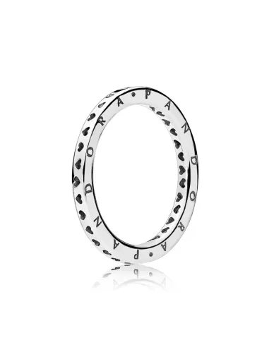 PANDORA | Hjerte sølv logo ring