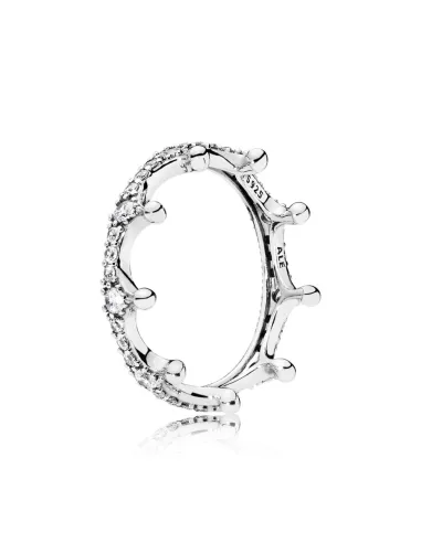 PANDORA | Krone sølvring med klare kubiske zirkoner