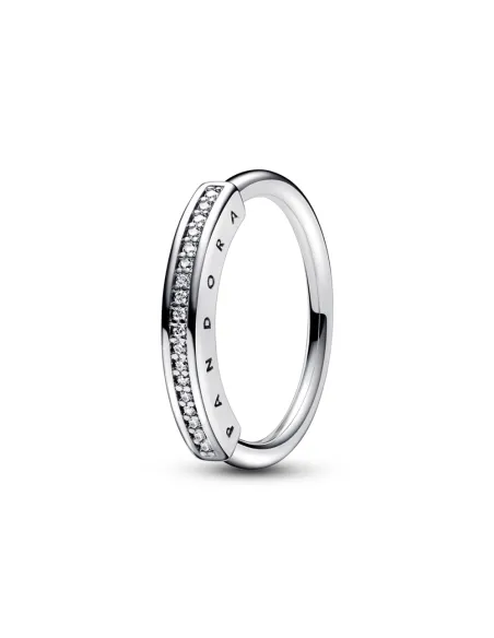 PANDORA | Pandora-logoring i sterlingsølv med klare kubiske zirkoner PANDORA | Pandora-logoring i sterlingsølv med klare kubiske zirkoner