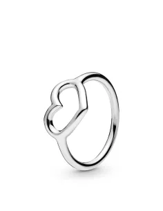 PANDORA | Hjerteformet ring i sterlingsølv