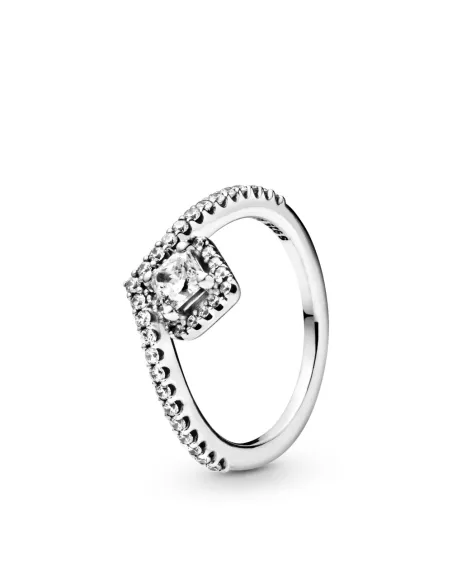 PANDORA | Wishbone sterlingsølvring med klare kubiske zirkoner PANDORA | Wishbone sterlingsølvring med klare kubiske zirkoner