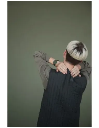 PICTO| 40 mm / frisk olivenfarvet urskive / frisk olivenfarvet silikonebånd