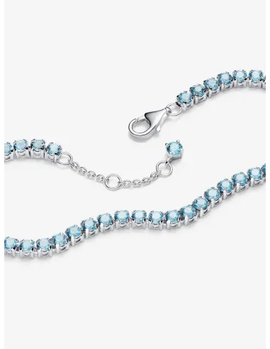 Pandora | Funklende Lyseblåt Tennisarmbånd Sterlingsølv