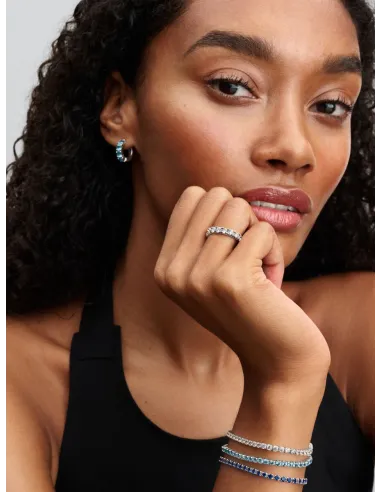 Pandora | Funklende Lyseblåt Tennisarmbånd Sterlingsølv