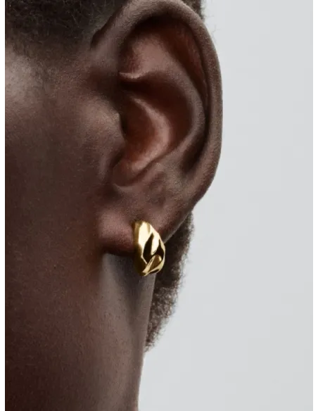 Pandora | Riflede Åbne Creoler 14 kt. guldbelægning Pandora | Riflede Åbne Creoler 14 kt. guldbelægning