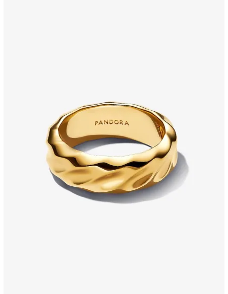Pandora | Riflet Bred Båndring 14 kt. guldbelægning Pandora | Riflet Bred Båndring 14 kt. guldbelægning