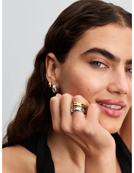 Pandora | Riflet Bred Båndring 14 kt. guldbelægning Pandora | Riflet Bred Båndring 14 kt. guldbelægning