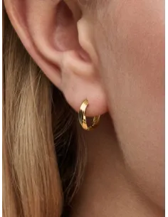 Pandora | Snoede Krammeøreringe 14 kt. guldbelægning 2