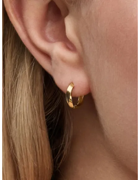 Pandora | Snoede Krammeøreringe 14 kt. guldbelægning Pandora | Snoede Krammeøreringe 14 kt. guldbelægning