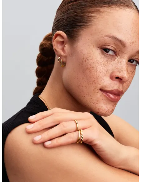 Pandora | Snoede Krammeøreringe 14 kt. guldbelægning Pandora | Snoede Krammeøreringe 14 kt. guldbelægning