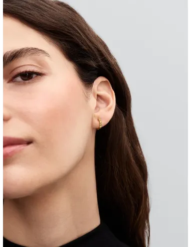 Pandora | Gule Krammeøreringe 14 kt. guldbelægning