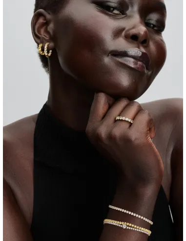 Pandora | Gule Krammeøreringe 14 kt. guldbelægning