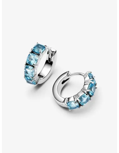 Pandora | Lyseblå Creoler Sterlingsølv