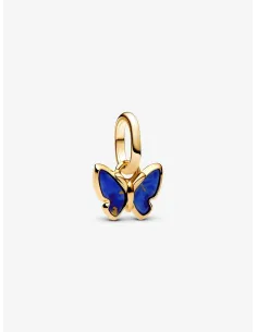 PANDORA | Blå Sommerfugl Minicharm med Vedhæng 14 kt. guldbelægning