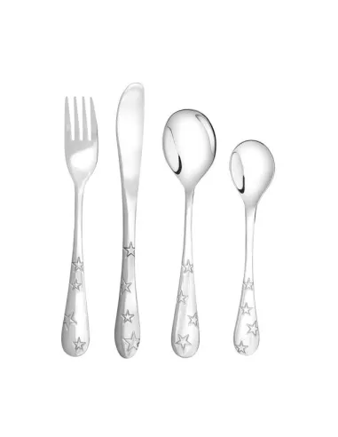 NOA KIDS | Rustfrit stål bestik m. stjerner