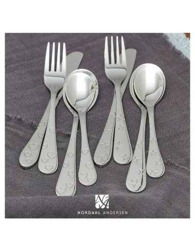 NOA KIDS | Rustfrit stål bestik m. stjerner