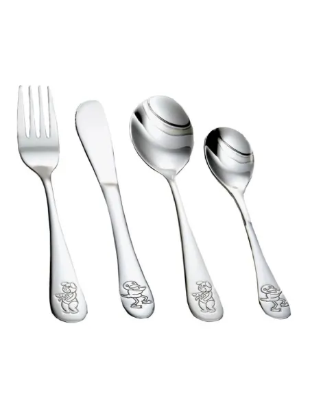 NOA KIDS | Rustfrit stål bestik m. Bamse & Kylling