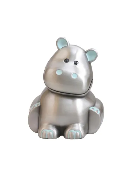 NOA KIDS | Fortinnet sparebøsse flodhest m. lyseblå ører