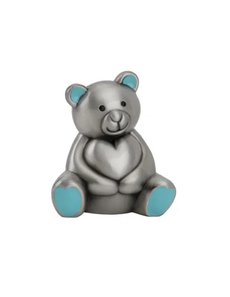 NOA KIDS | Fortinnet sparebøsse bamse m. lyseblå ører