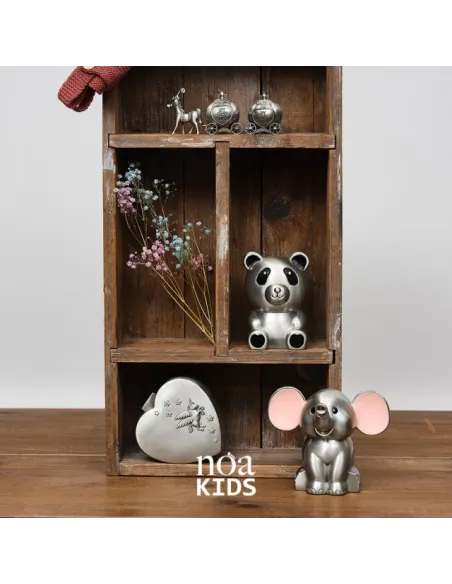 NOA KIDS | Fortinnet sparebøsse elefant m. lyserøde ører NOA KIDS | Fortinnet sparebøsse elefant m. lyserøde ører