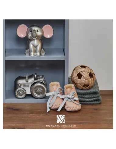 NOA KIDS | Fortinnet sparebøsse elefant m. lyserøde ører