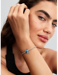 Pandora Julemagi Muranoglas Charm i rød med gylden folie og julemotiver 2