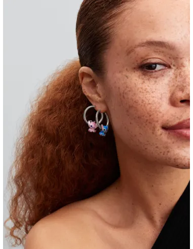 Pandora Julemagi Muranoglas Charm i rød med gylden folie og julemotiver