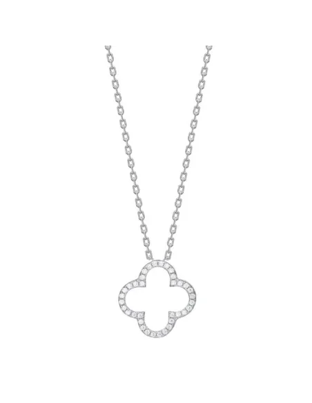 JOANLINOR | Rhd. sølv halskæde firekløver PAMELANOR