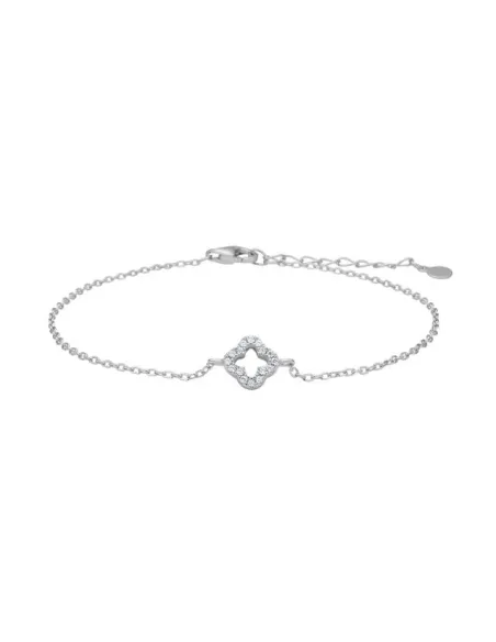 JOANLINOR | Rhd. sølv armbånd firekløver PAMELANOR