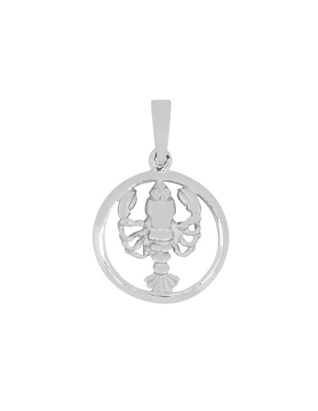 Siersbøl | Rhod. sølvvedhæng KREBSEN 15mm