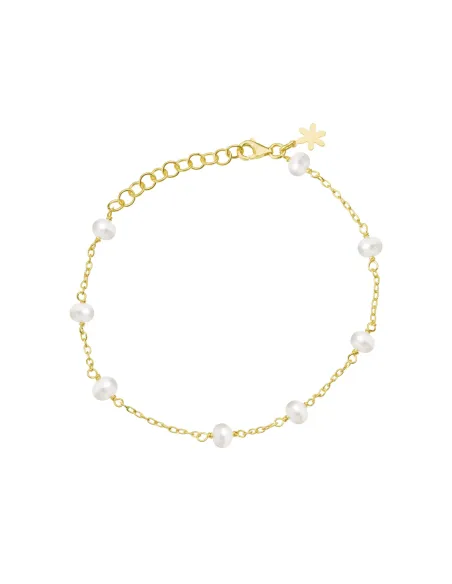 SUSANNE FRIIS BJØRNER | Armbånd i forgyldt sølv m. Perler