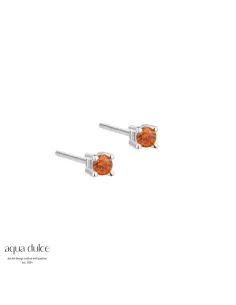 AQUA DULCE | MINI KAYA ORANGE EARSTUD | SILVER