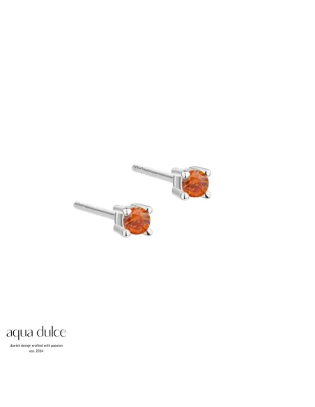 AQUA DULCE | MINI KAYA ORANGE EARSTUD | SILVER AQUA DULCE | MINI KAYA ORANGE EARSTUD | SILVER