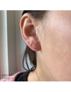 AQUA DULCE | MINI KAYA PINK EARSTUD | SILVER 2
