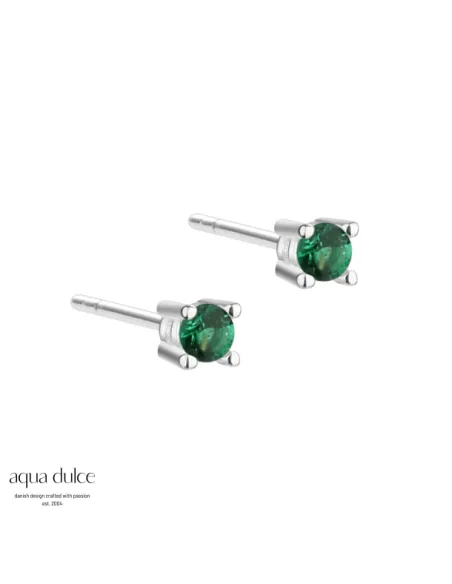 AQUA DULCE | MINI KAYA GREEN EARSTUD | SILVER AQUA DULCE | MINI KAYA GREEN EARSTUD | SILVER