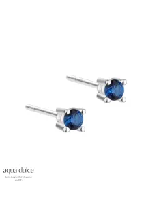 AQUA DULCE | MINI KAYA BLUE EARSTUD | SILVER