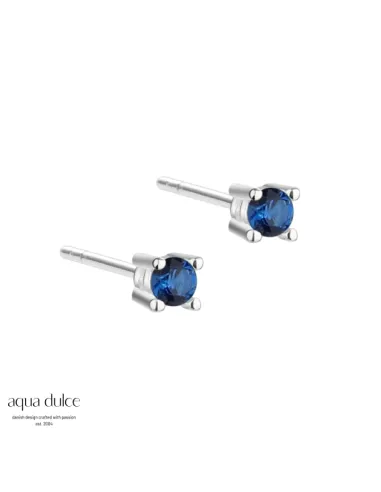 AQUA DULCE | MINI KAYA BLUE EARSTUD | SILVER