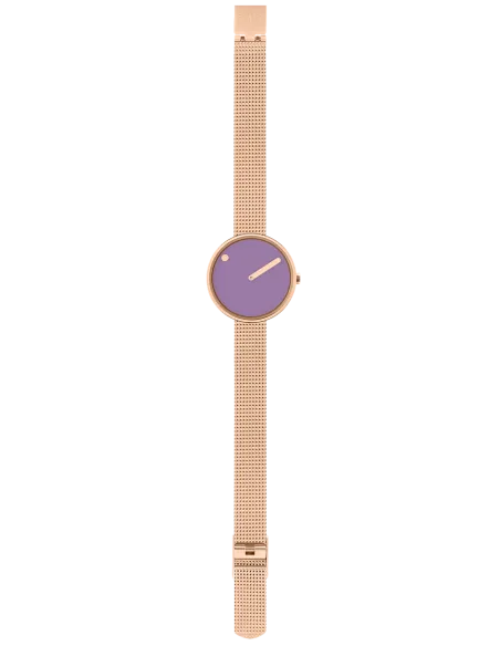 PICTO | 30 mm / Violet Glow urskive / Mat rosaguld netrem