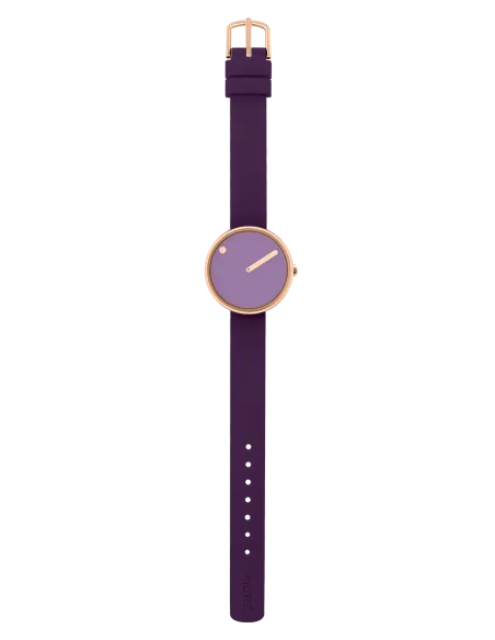 PICTO | 30 mm / Violet Glow urskive / Prince lilla silikonerem