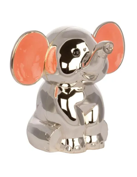 NOA KIDS | Forkromet sparebøsse elefant m. pink ører NOA KIDS | Forkromet sparebøsse elefant m. pink ører