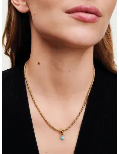 PANDORA | December Turkis Evighedscirkel Charm med vedhæng 14 kt. guldbelægning 2