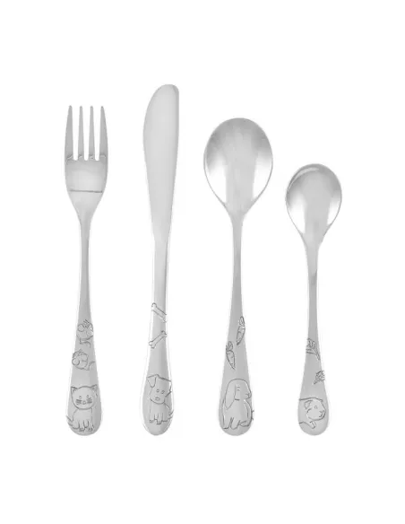 NOA KIDS | Rustfrit stål bestik m. kæledyr NOA KIDS | Rustfrit stål bestik m. kæledyr