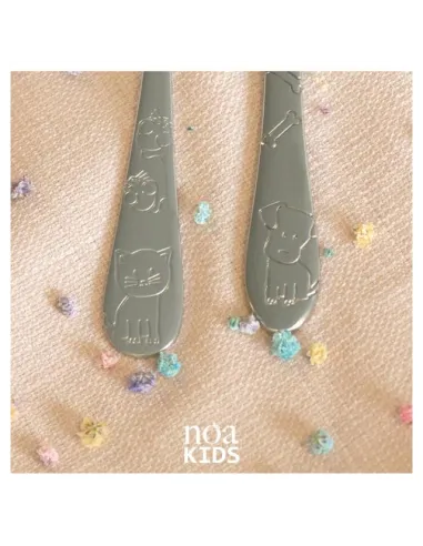 NOA KIDS | Rustfrit stål bestik m. kæledyr