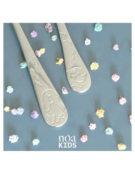 NOA KIDS | Rustfrit stål bestik m. kæledyr NOA KIDS | Rustfrit stål bestik m. kæledyr