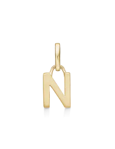 STØVRING | N BOGSTAV | Sølvforgyldt vedhæng