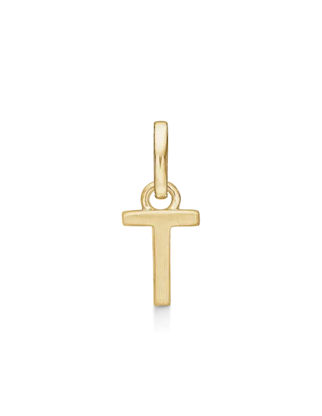 STØVRING | T BOGSTAV | Sølvforgyldt vedhæng