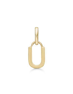 STØVRING | U BOGSTAV | Sølvforgyldt vedhæng